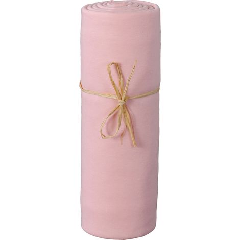 Drap housse jersey bio 70x140 cm - Rose Bonbon