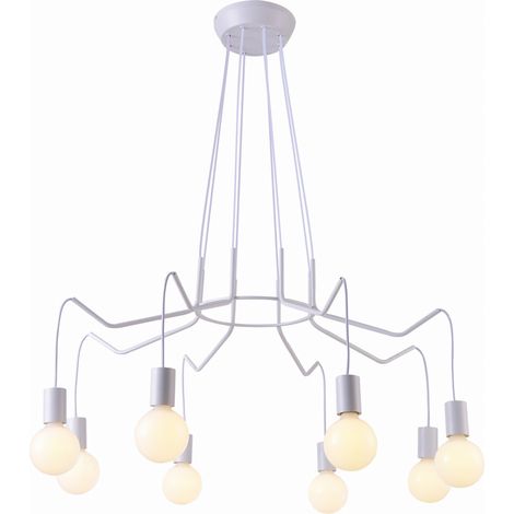 Candellux Basso 38-71040 lampadario bianco 8xE27 loft (1/3)