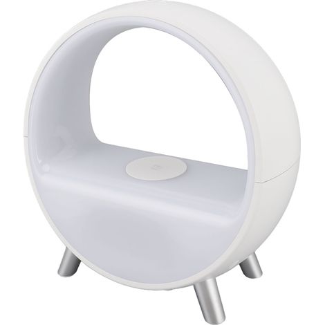 Réveil lumineux intelligent avec arches lumineuses colorées, haut-parleur Bluetooth sans fil et appareil audio intelligent (prise US 100-240 V). (1/5)