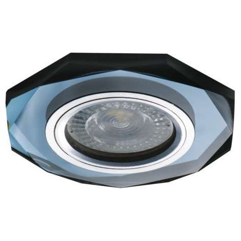 Kanlux – Spot encastrable plafond noir octogonal 9,8x9,8cm – Acceptant ampoules GX5.3/GU10 – Pour pièces sèches IP20 – Puissance max 10W