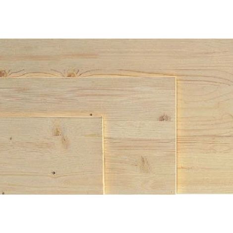Tavola Lamellare in Abete Grezzo Squadrato 100x20 cm spessore 18 mm (1/2)
