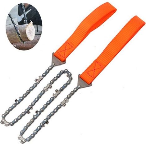 Scie à chaîne - Portable - Acier manganèse - Ultra-légère - Idéale pour camping (1/5)