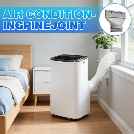 Kupplung für Abluftschlauch mobiler Klimaanlagen – Für Ø 13–15 cm – Flachdüse – Abluftschlauch – für Abluftrohre, Dunstabzugshauben, PVC-Klimaanlagen, Schlauchverlängerung – 1 Stück – grau (1/5)