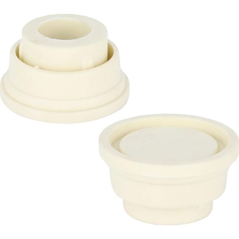 Embouts en Caoutchouc pour Échelle de Piscine, Lot de 2 Bouchons/Buffers de Sécurité pour Échelles de Piscine (Blanc, Diamètre 3,9 cm) – Accessoire Universel pour Piscines Enterrées/Hors-Sol (1/5)