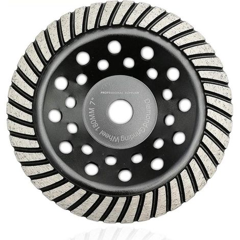 Disque Diamant à Meuler Diamant Meule Turbo Rangée 180 x 22,23mm pour Béton, Maçonnerie,Marbre, Granit (1/5)