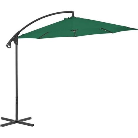 Paravent de jardin vert, conception en porte-à-faux, poteau en acier de 300 cm. (1/5)