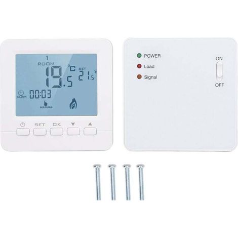 Thermostat Programmable RF sans fil intelligent, ignifuge, régulateur de température de chauffage électrique, AC230V (1/4)