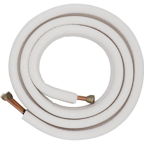 Kit ligne frigorifique gainable 4,9 m – Cuivre/aluminium isolé – 1/4" + 1/2" – Pour climatisation split
