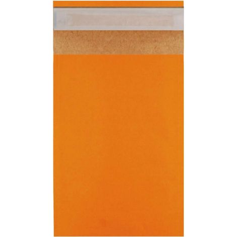 10 gepolsterte orangefarbene Briefumschläge, 165 x 100 mm