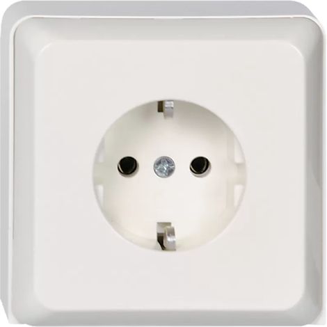 Elso Steckdose im Geräteträger 1-fach 16A RENOVIERUNG Schraubklemme reinweiß 515114 (1/2)