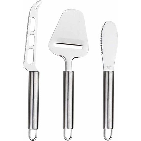 3 Piezas Ensemble de Couteaux à Fromage, Couteaux à Fromage, Couteaux à Beurre, Convient pour Couper le Fromage et Couper en Petits Morceaux(3 Types) (1/5)