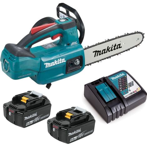 Makita DUC254 18v LXT Cordless Brushless 25cm Chainsaw Top Handle 2 x 6.0ah (1/5)
