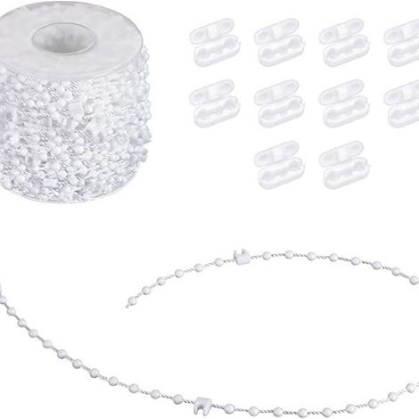 89mm base beads, 25m beaded buckles, 10-piece set, vertical blind pull beaded chain, Venetian blind connecting buckle (1/5)