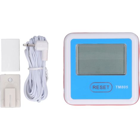 Thermomètre numérique avec sonde externe, écran LCD, mesure de température pour réfrigérateur, congélateur, pièce et aquarium (1/5)