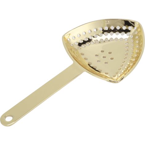 Unzerbrechliches dreieckiges Cocktailsieb, rostfrei, feine Filtration, dekorativ und professionell, vergoldet, für Bar und Zuhause. (1/5)