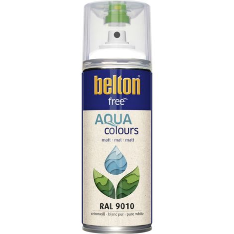belton free Lackspray AQUAcolours 400 ml reinweiß matt Sprühlacke