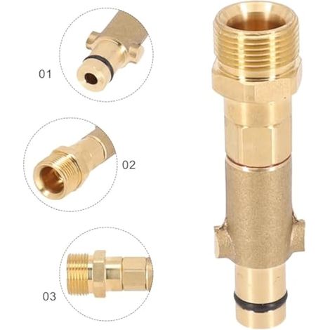 Adaptateur pour nettoyeur haute pression, raccord à baïonnette, adaptateur en laiton M22 pour nettoyeurs haute pression à filetage externe Nilfisk (1/3)