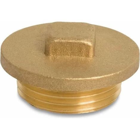 Tapón de latón 1 1/2 pulgada, Tapón roscado (1/4)