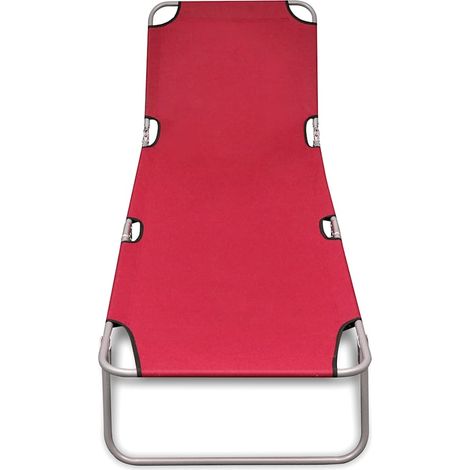 Maison Exclusive - Tumbona plegable de acero con recubrimiento po (1/5)