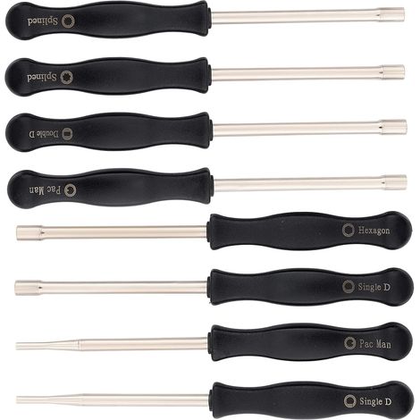 8pcs - Kit Tournevis - Outil Réglage Carburateur - Compatible Moteur 2 Temps - Poignée Carrée Précision - Pour Débroussailleuse Tronçonneuse - Multicolore - 20,3cm