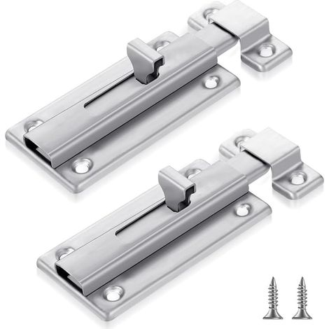 Lot de 2 Loquets Coulissants en inox (1/5)