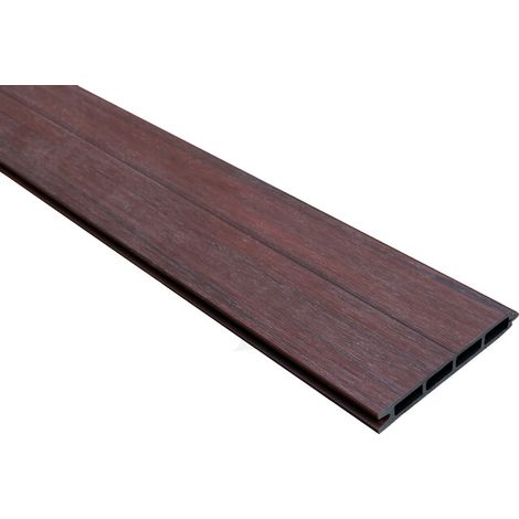 Lama de valla composite coextruida alveolar - Caoba - 19 mm x 15.6 cm x 148 cm
