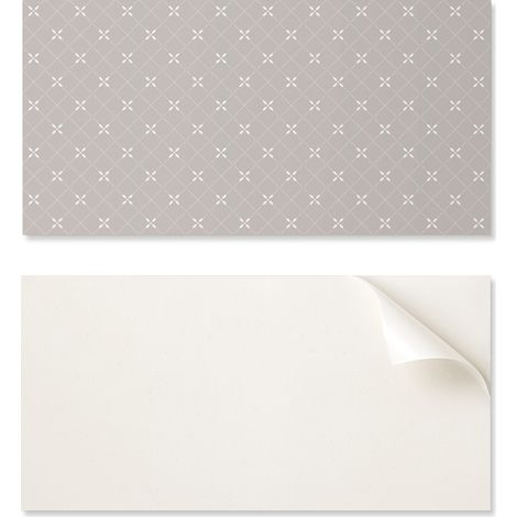 Panel de vinilo autoadhesivo con estampado geom茅trico de rombos de 100x50 cm.