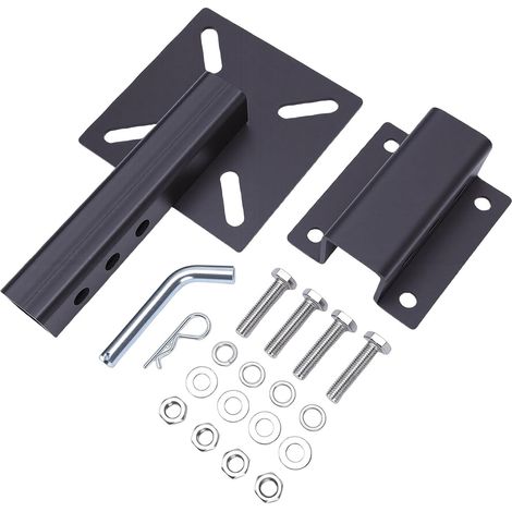Support d'étau d'attelage Robuste pour Camion, Kit de Plaque de Montage de Treuil, Support 'étau Réglable avec Construction en Acier au Carbone, Idéal pour Récepteur de 2 Pouces, Remorque (1/5)