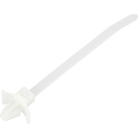 TRU COMPONENTS TC-13030680 TC-WM-100-4.8-N Serre-câble 100 mm 4.8 mm naturel avec fermeture à ailett (1/2)