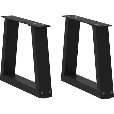 Couchtischbeine V-Form 2 Stück Schwarz 40x(30-31,3) cm Stahl
