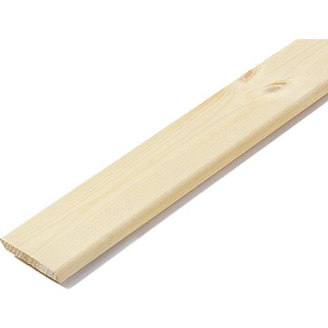 Battiscopa liscio pino non colorato 10 x 70 x 2700 mm
