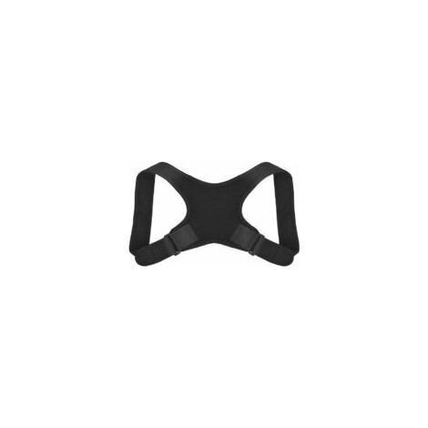 Correcteur de dos – ceinture de soutien lombaire – extenseur de dos – soutien dorsal – ceinture de soutien du haut du dos, une pièce, noir – (1/5)
