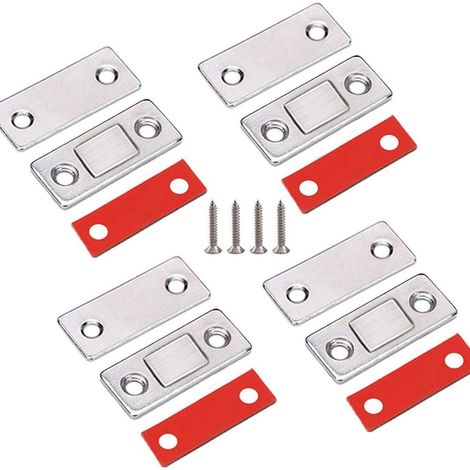 Aimant de porte Jooheli, fermeture magnétique, lot de 8, fermeture magnétique ultra-mince