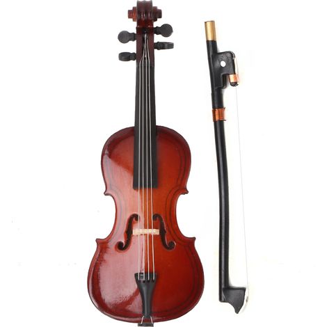 Mini violoncelle en bois 10cm, modèle décoratif instrument de musique, cadeau musical, ornement maison, décoration étagère, objet artisanal. (1/5)