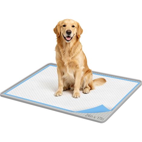 Silicone Plateau d'Apprentissage de la Propreté pour Chiot, 61 x 43cm, Gris (1/5)