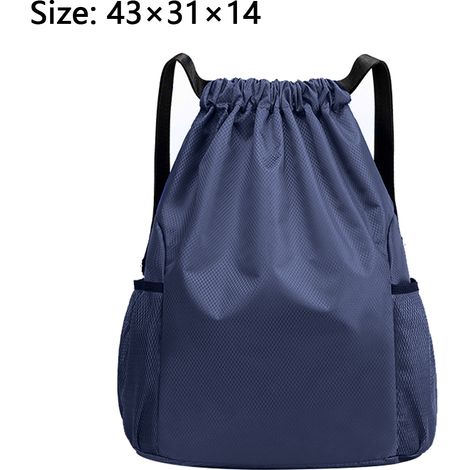 1 Sac à cordon, Nylon Oxford, Imperméable, Grand compartiment, Sport, Gym, Voyage (1/5)