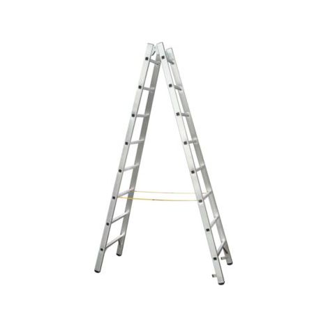 Stehleiter 2x8 Sprossen Alu.Leiterlänge 2340mm Arbeits-H.b.ca.3550mm ZARGES (1/5)