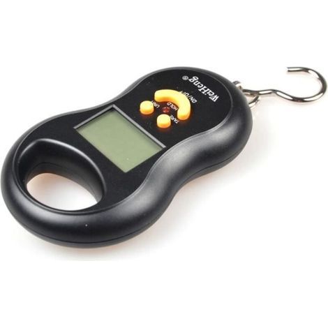 pair Balance numérique portable pour la pêche - 50kg/110LB - Affichage LCD - Couleur rouge - Accessoire de voyage (1/4)