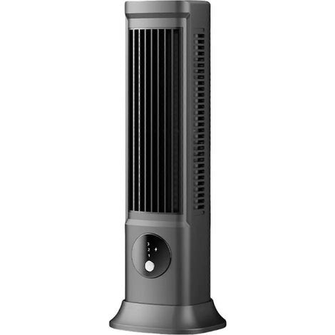 Ventilateur de bureau rechargeable et silencieux avec flux d'air réglable. Design en ABS. Idéal pour le bureau ou la chambre.