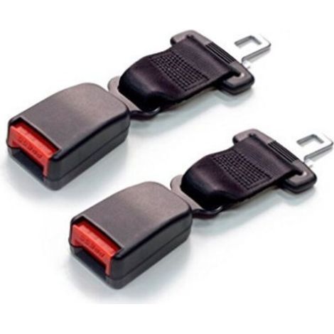 Set mit 2 universellen Auto-Sicherheitsgurtverlängerungen, 21 cm verstellbarer Sicherheitsgurtverlängerungsgurt (schwarz) (1/5)