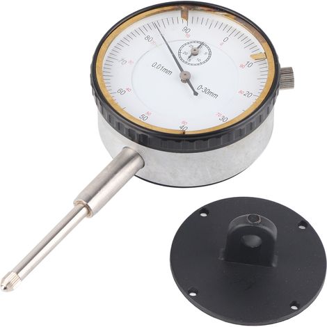 Comparateur à cadran, mouvement en laiton, 7 roulements, tête de sonde en acier rapide, outil de mesure 0-30 mm (1/5)