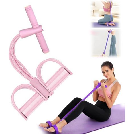 Bande de Résistance Musculation 6 Tubes avec Pédale – Élastique de Fitness avec Poignées Antidérapantes pour Entraînement Complet (1/4)