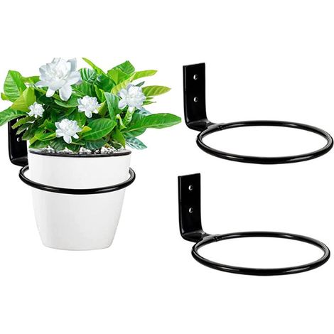 3 Pièces Tenture Murale Pot de Fleur, Bague pot de Fleurs en Métal, Mur d'étagère de Pot de Fleur, Convient pour Suspendre des Pots de Fleurs, Utilisé pour Décorer les Balcons et les Couloirs