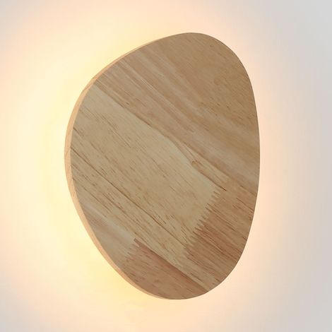 Aplique De Pared Interior De Madera "Eclipse 3" 12W - Luz Cálida - Blanco Cálido (1/5)