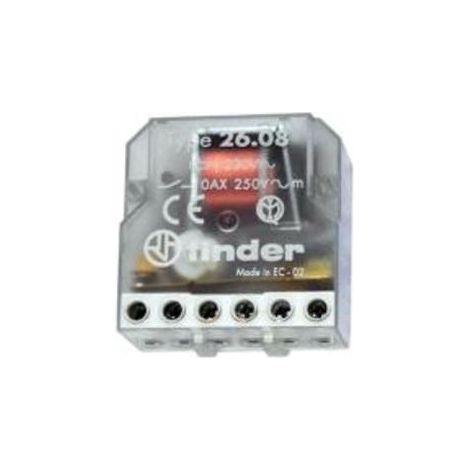 Telerruptor FINDER 230Vac 2Ctos Abiertos En Reposo 10A/250Vac Biestable 26088230.0000