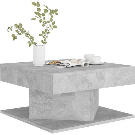 Table basse carrée Gris béton 57x57x30 konda (1/5)