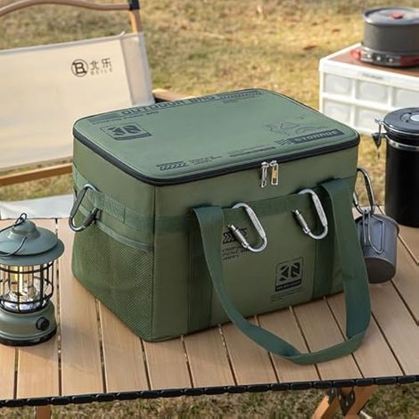 Boîte de Rangement de Camping, Grand Sac Camping étanche, Organisateur Cuisine Portable pour l'extérieur - 30L Vert .Stockage (1/4)