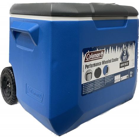 Coleman Performance Cooler Wheeled 60 Qt 56 Liter Kühlbox blau 2000036084"-"164733383