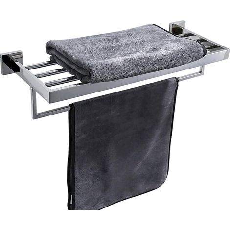 Barre Porte-Serviettes de Bain 61CM Porte Serviette à Acier Inoxydable Porte-Serviettes Mural Range Serviettes pour Salle (1/5)
