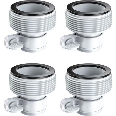 Ein Set aus 4 Poolschlauchverschraubungen, 1,5/1,25 Zoll Poolschlauchadapter, Typ B, geeignet für Intex-Pools.